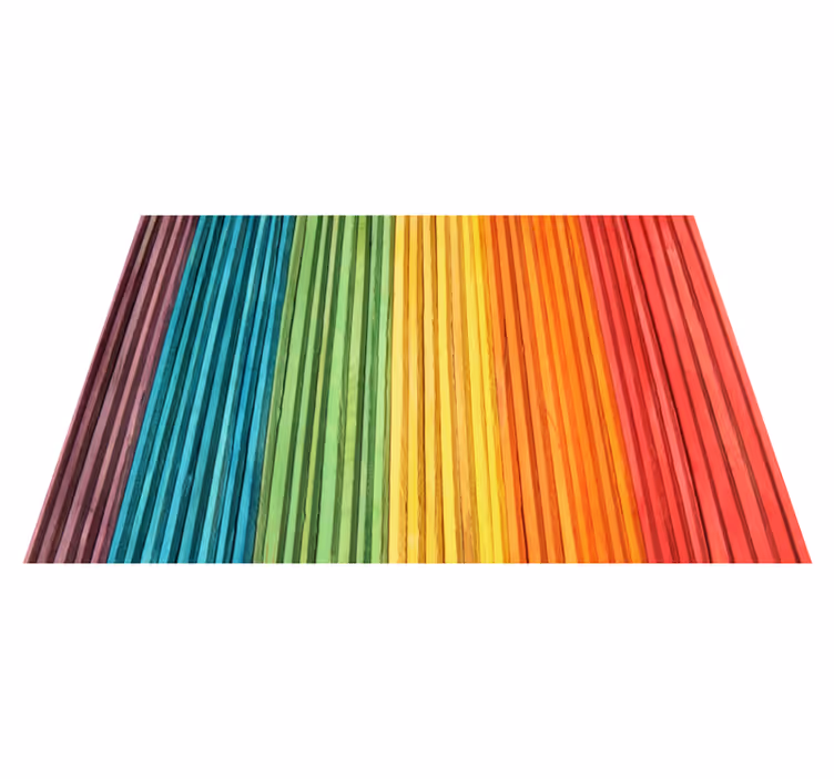 Tapete de vinil com efeito de madeira em placas de madeira colori - TenStickers