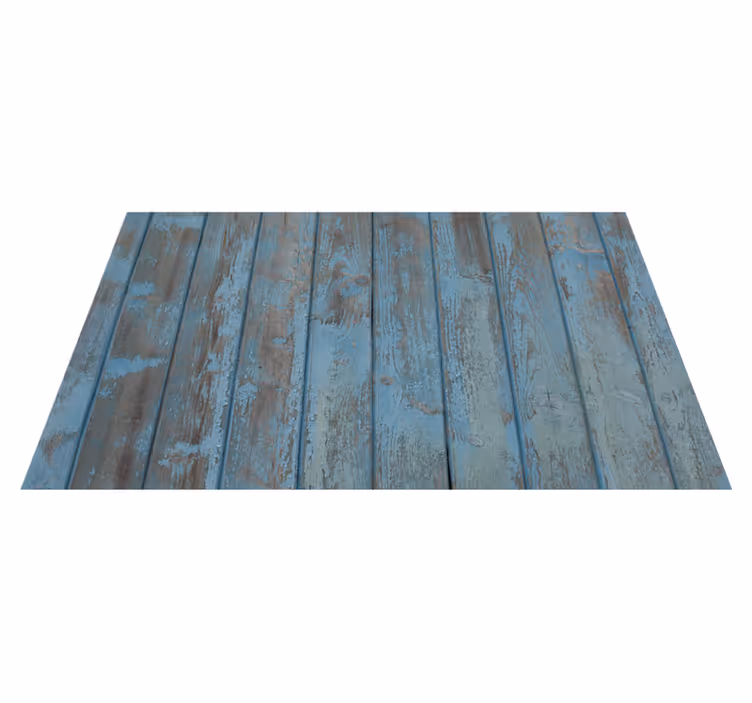 Tapete de vinil com efeito de tábuas de madeira azul e cinza - TenStickers