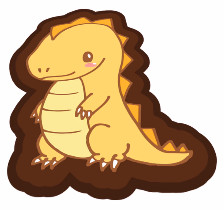 Tapete de vinil alto amarelo de dinossauro - TenStickers
