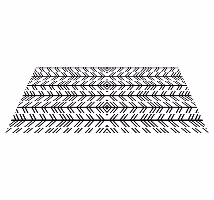 Tapete vinílico às risca linhas pretas chevron - TenStickers