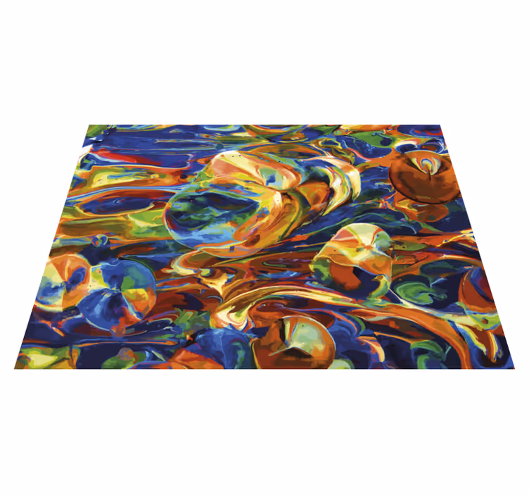Tapete moderno multicolorido fluido - TenStickers
