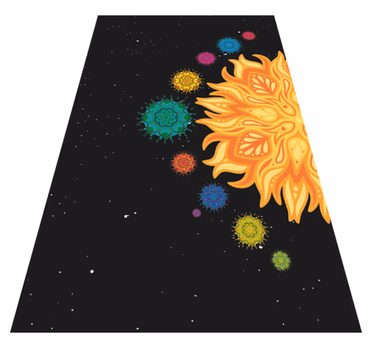 tapete de vinil juvenil mandalas sistema solar - TenStickers