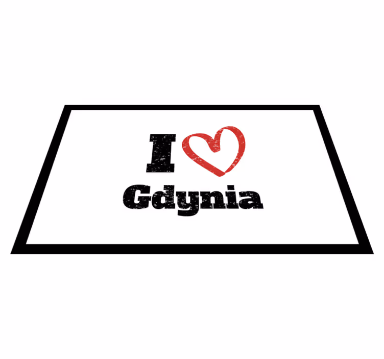 Tapete vinílico frases e textos eu amo gdynia - TenStickers
