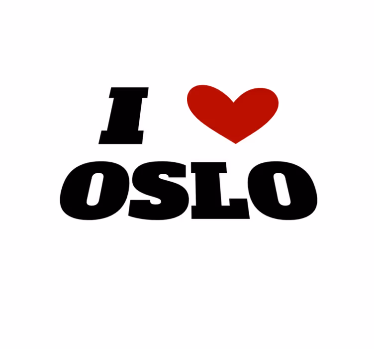 Tapete vinílico frases e textos eu adoro oslo - TenStickers