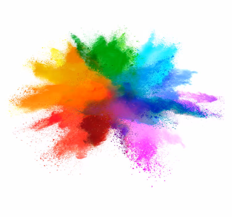 Tapete de vinil moderno com explosão de cores - TenStickers