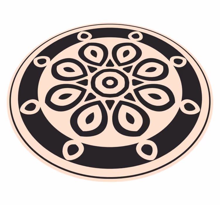 Tapete de quarto com formas circulares minimalistas - TenStickers