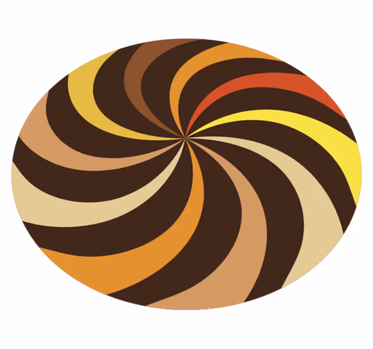 Tapete vinílico às risca explosão de cores em espiral - TenStickers