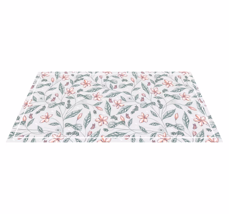 Tapete de vinil com padrão vintage floral - TenStickers