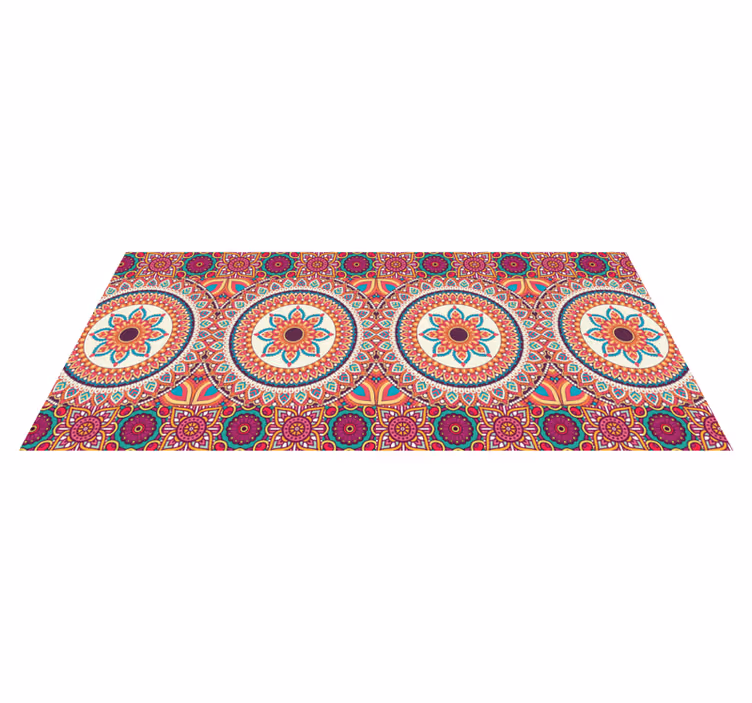 Tapete de ladrilhos de mandala em patchwork colorido - TenStickers