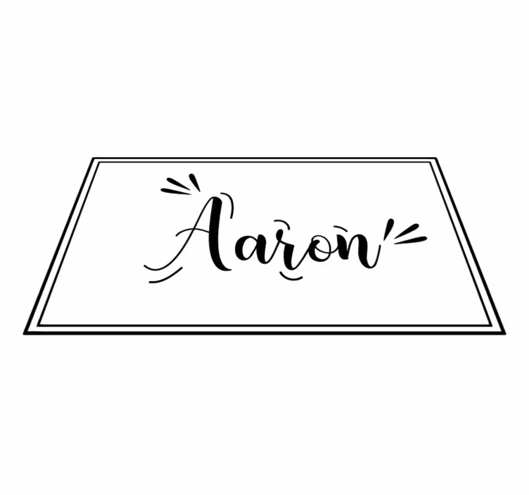 Borda preta e tapete personalizado branco - TenStickers