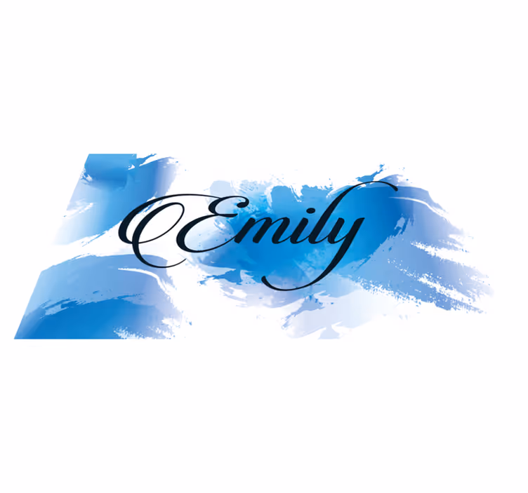 Tapete azul com nome personalizado - TenStickers