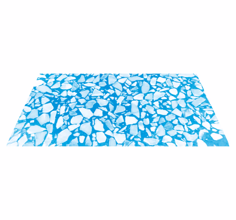 Tapete azul aquarela com textura de terrazzo - TenStickers