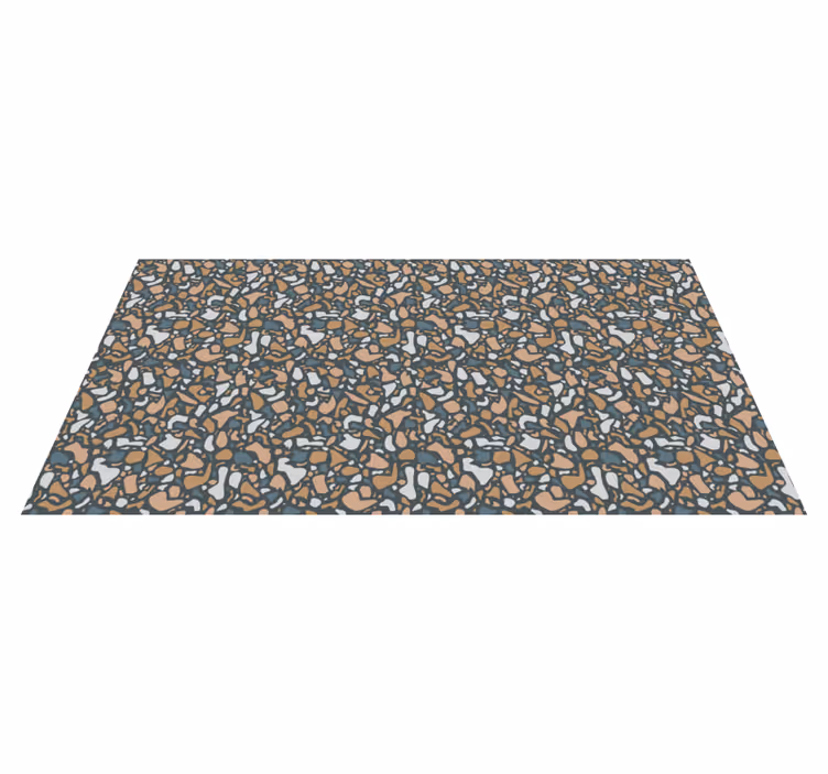 Tapete de textura terrazzo marrom e azul - TenStickers
