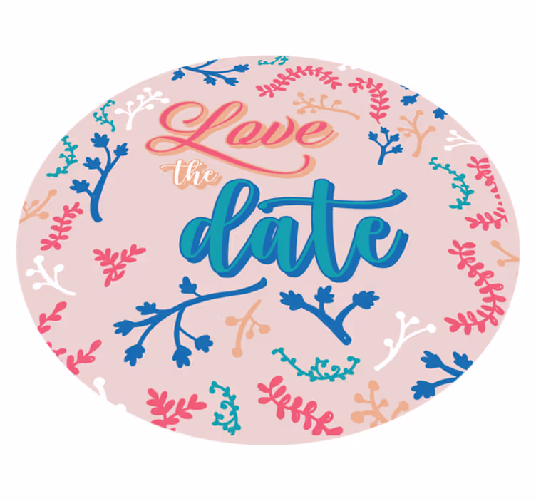 Tapete vinílico frases e textos adorei a data - TenStickers