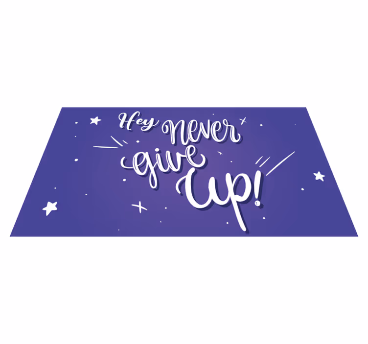 Tapete vinílico frases e textos citação de perseverança - TenStickers