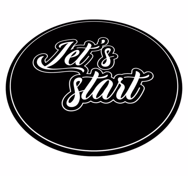 Vamos começar tapete de vinil personalizado - TenStickers