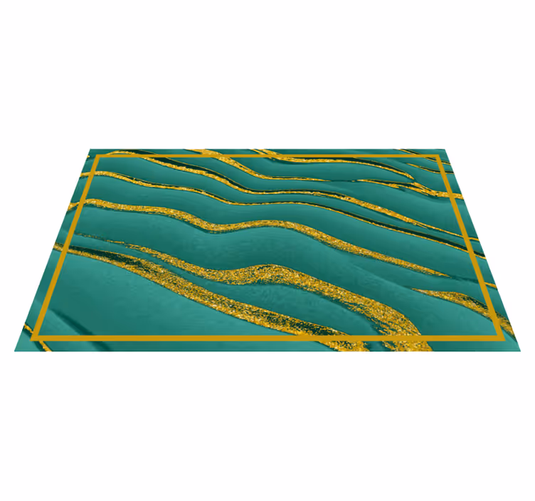 Tapete de vinil com efeito mármore verde e dourado - TenStickers