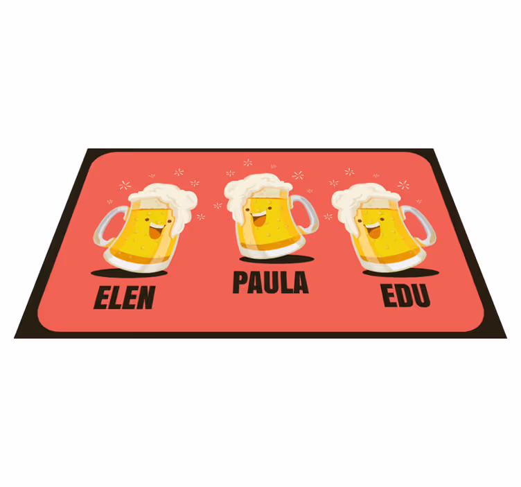 Cervejas tapete de vinil personalizado - TenStickers