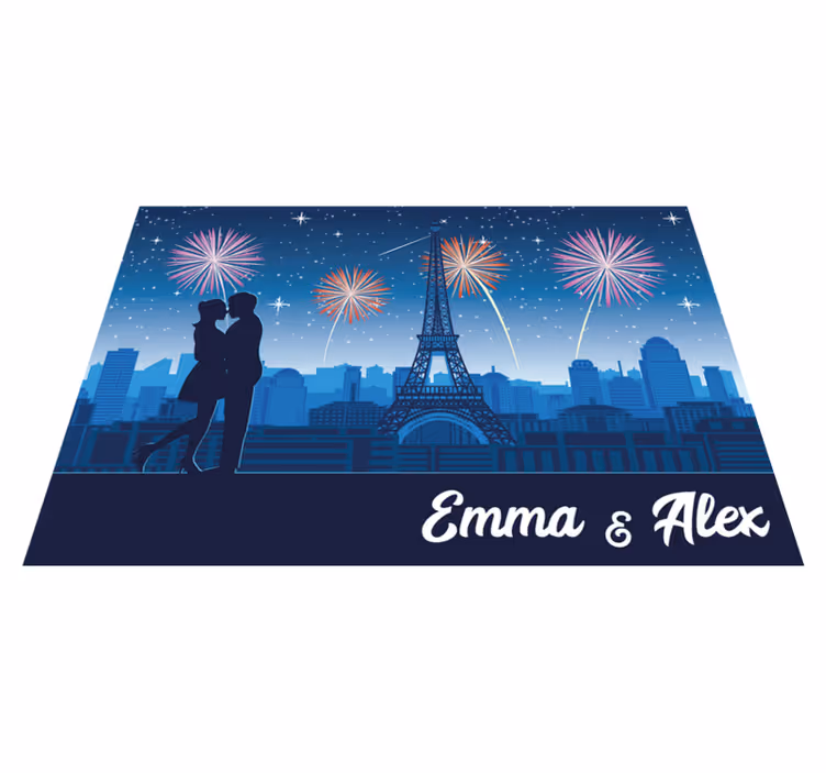 Fogos de artifício e tapete personalizado arranha-céu - TenStickers