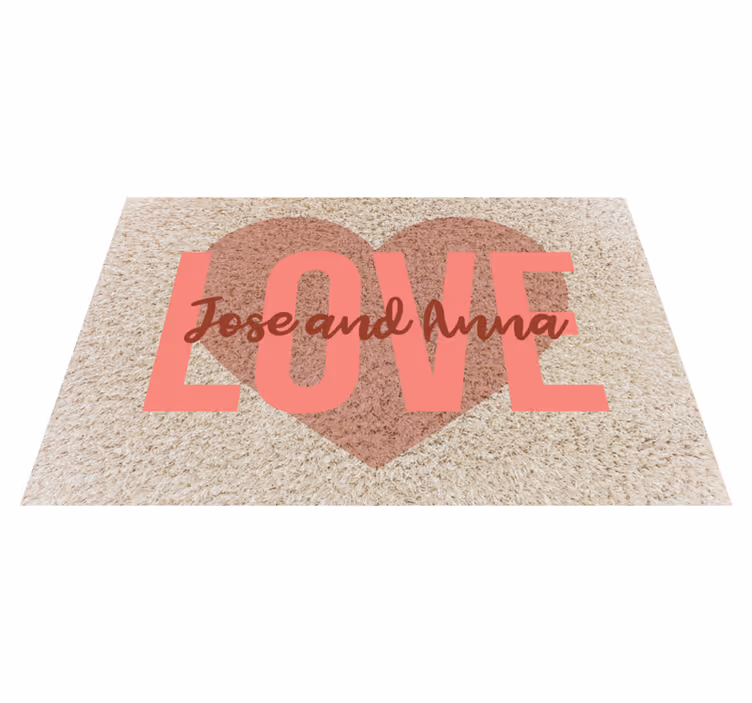 Amor com tapete personalizado de coração - TenStickers