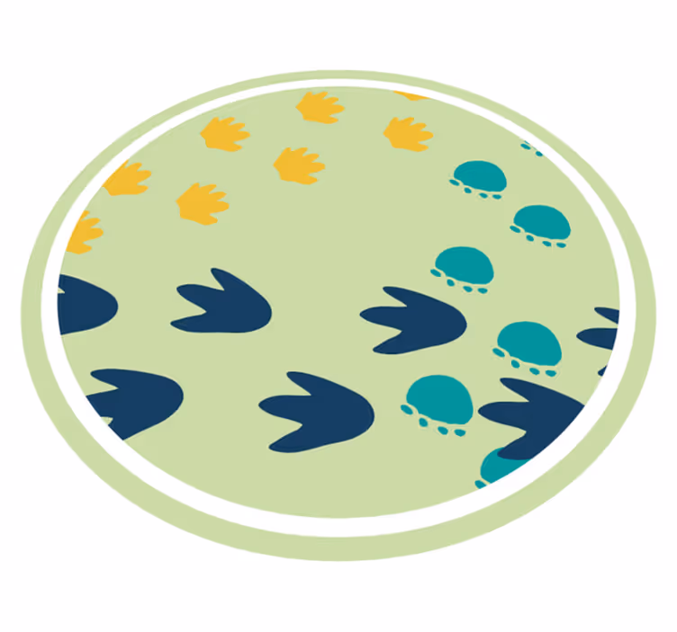 Pegadas de dinossauros tapete de brincar para bebês - TenStickers