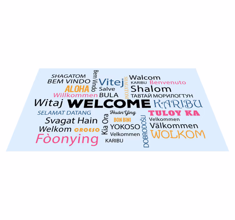 Boas-vindas em diferentes idiomas azulejos do hall - TenStickers