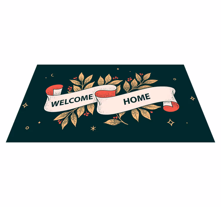 Tapete vinílico hall de entrada boas-vindas estreladas - TenStickers