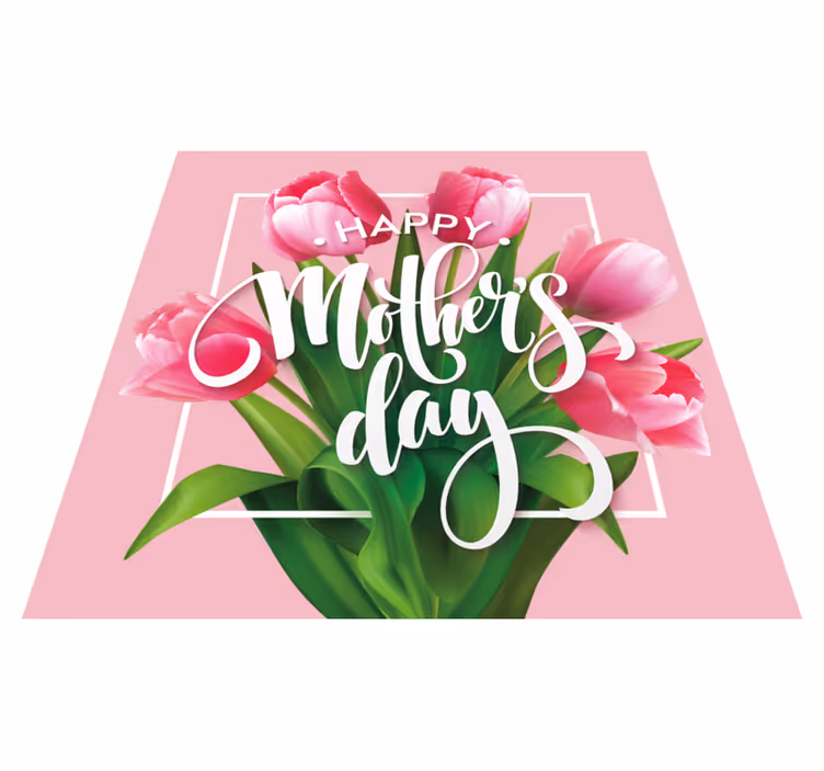 Tapete vinílico flores e plantas tulipas dia das mães - TenStickers