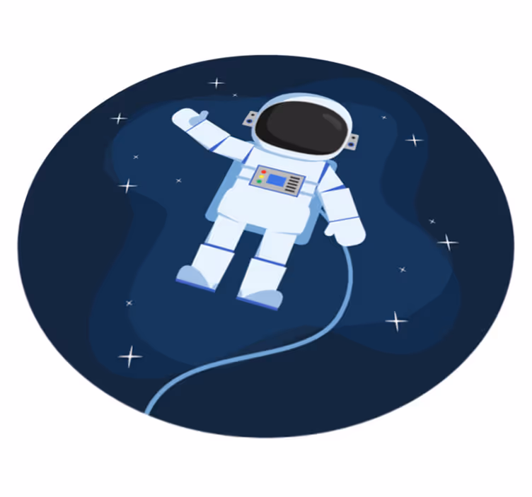 Tapete flutuante de vinil de estrela de desenho animado de astron - TenStickers