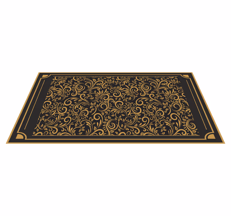 Tapete vintage retrô com padrão dourado - TenStickers