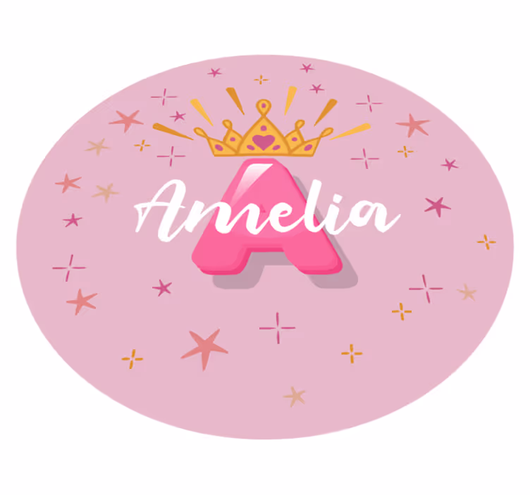Tapete de vinil infantil rosa princesa - TenStickers