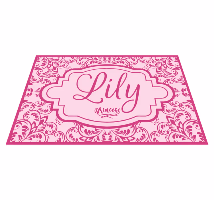 Tapete personalizado nome rosa personalizável - TenStickers