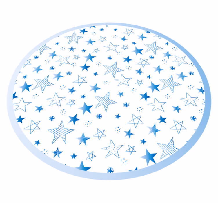 Tapete de quarto em tons de azul de estrelas - TenStickers