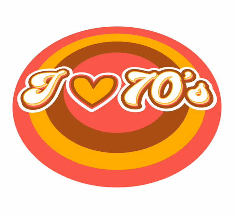 Tapete vinílico vintage símbolo de amor retrô - TenStickers