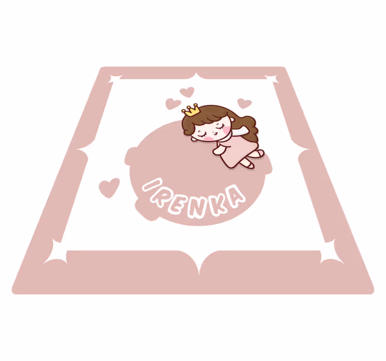 Pequena princesa em uma bola tapete personalizado - TenStickers