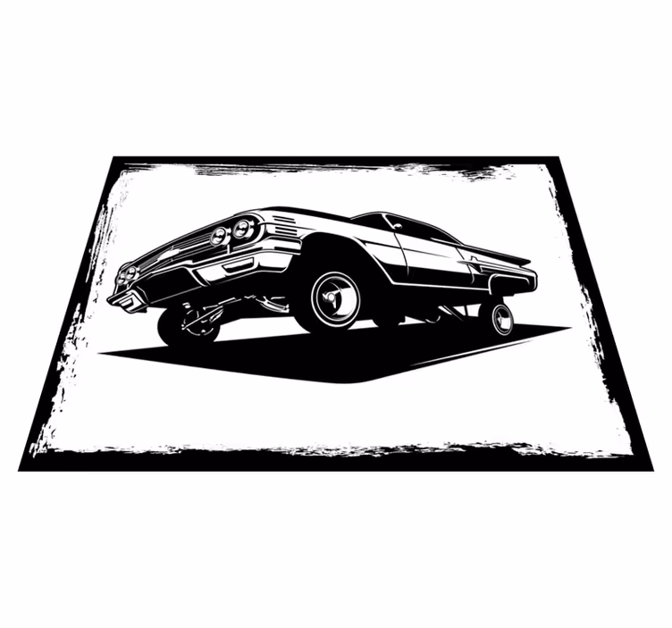 Tapete de sala de estar de muscle car legal - TenStickers