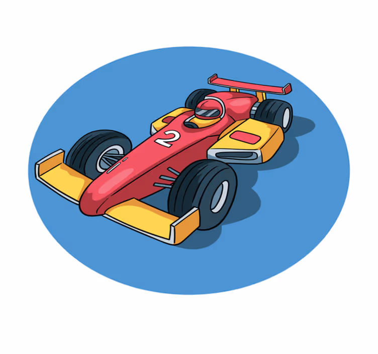 Tapete vinílico juvenil loucura de carros de corrida - TenStickers