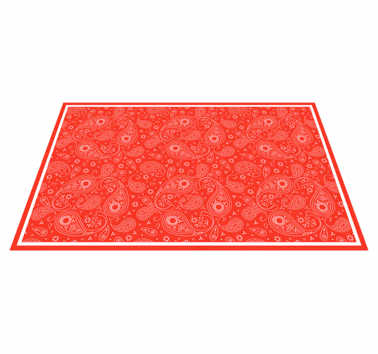 Tapete de textura de padrão de bandana boho vermelho - TenStickers