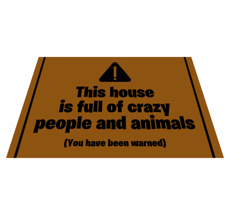 Casa maluca com tapete moderno de animais malucos - TenStickers