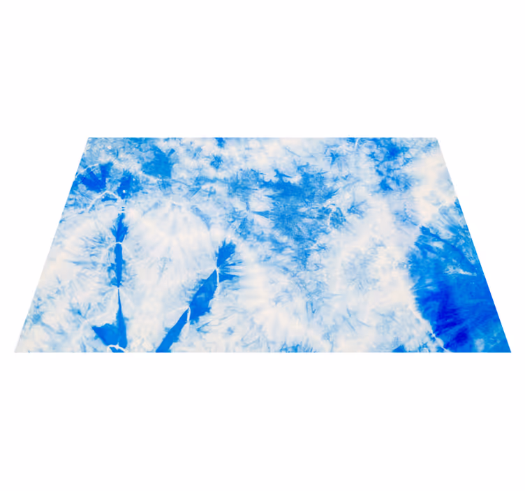 Tapete moderno tie dye azul e branco - TenStickers