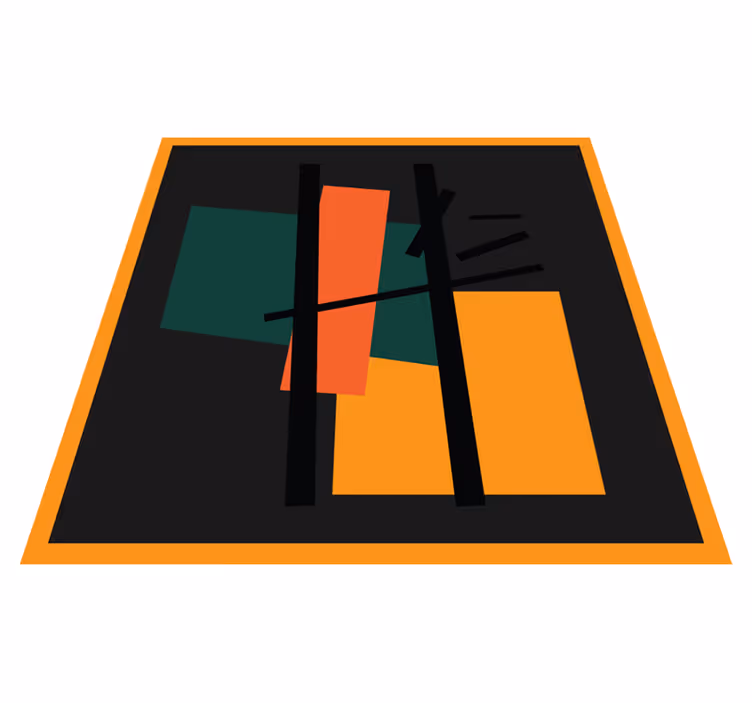 Quadrados e retângulos tapetes de arte abstrata - TenStickers