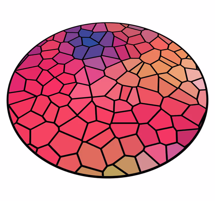 Tapetes com pintura geométrica de cores vibrantes - TenStickers