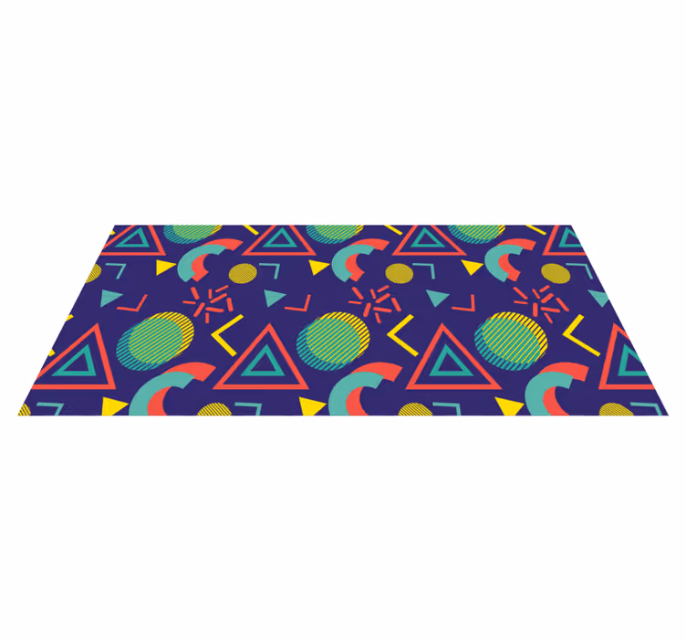 Cores fortes pintando tapetes geométricos - TenStickers