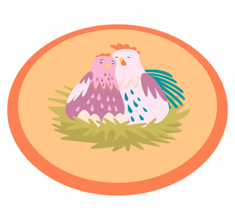 Casal rosa de tapete de animal de pinto - TenStickers