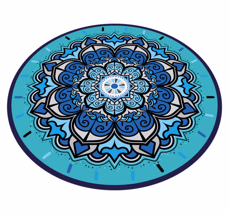 Tapete de vinil floral em tons de azul - TenStickers