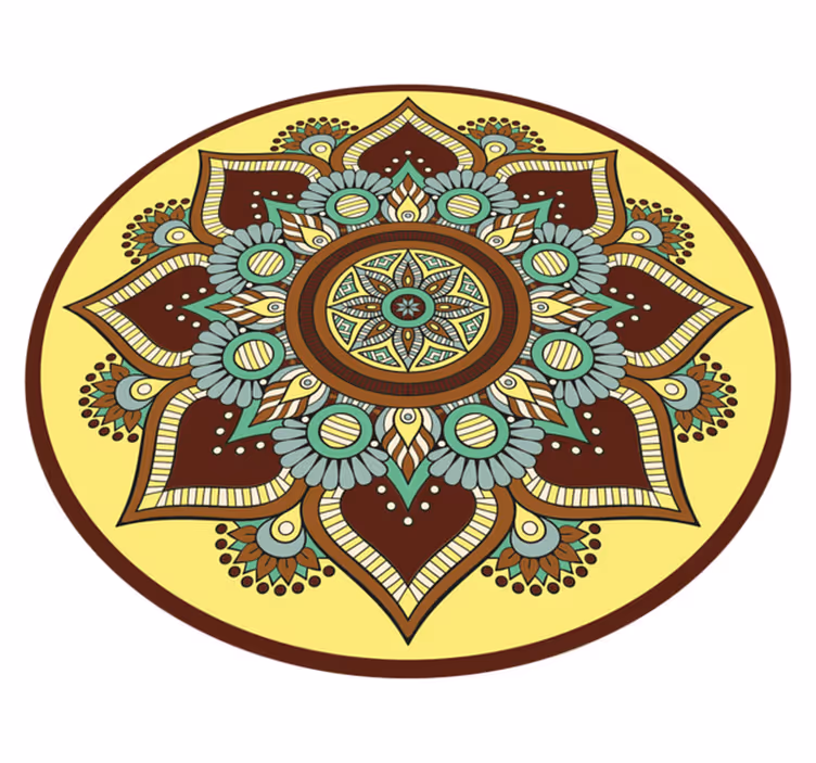 Tapete de vinil mandala em forma de sol étnico - TenStickers