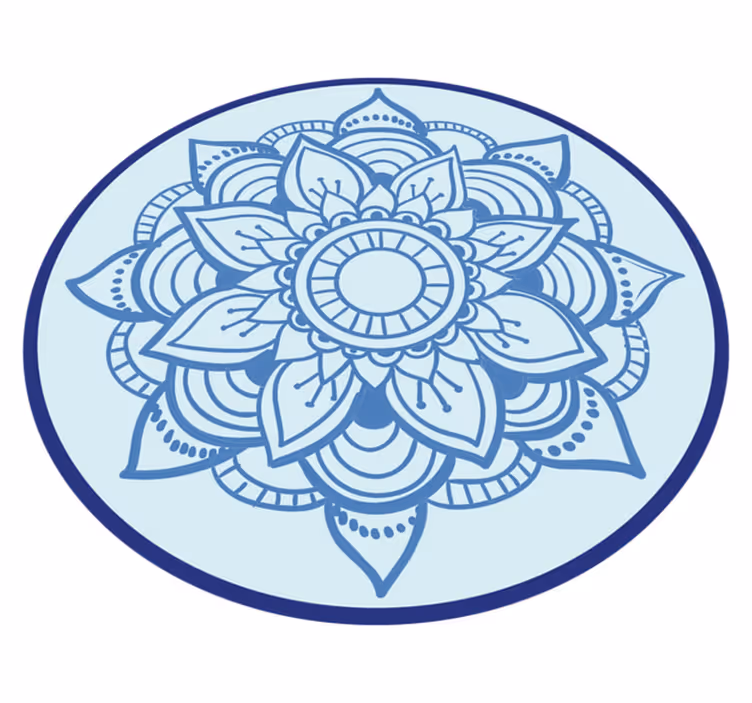 Tapete de vinil mandala azul estilo africano - TenStickers