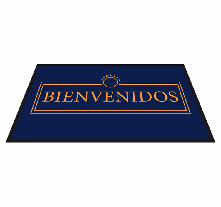 Tapete personalizado de boas-vindas azul e laranja - TenStickers