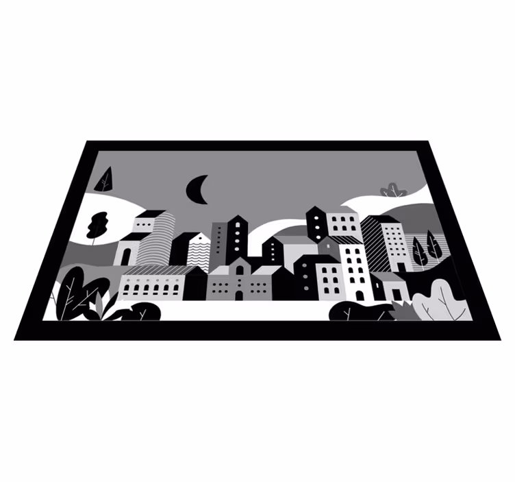 Tapete de vinil infantil branco e preto - TenStickers
