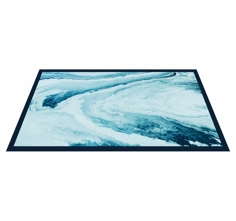 Ondas de tapete de textura de mármore azul - TenStickers